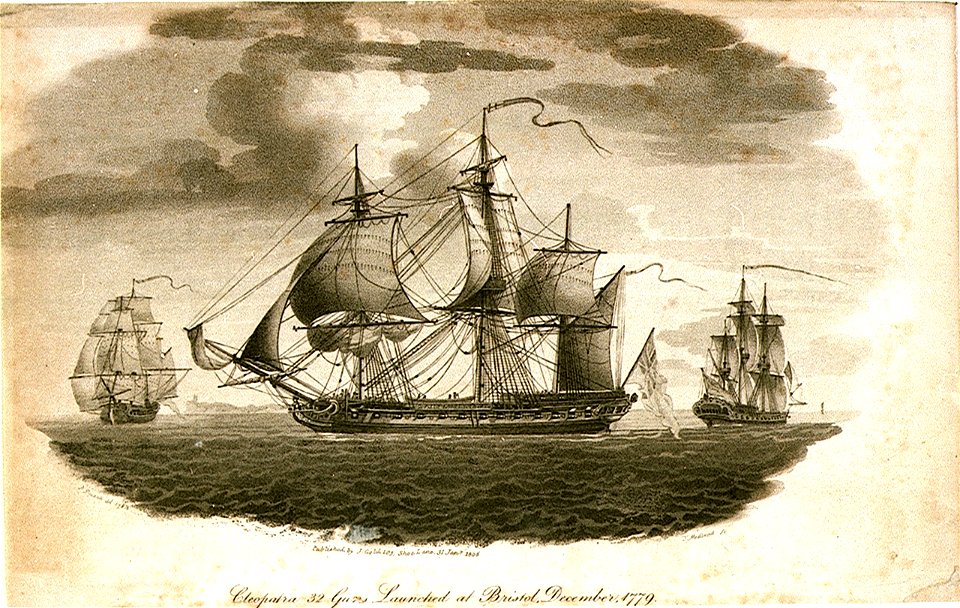 Cleopatra 32 Guns Launched at Bristol, December, 1779 RMG PU5997