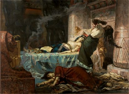 Cleopatra, por Juan Luna (Museo del Prado). Free illustration for personal and commercial use.