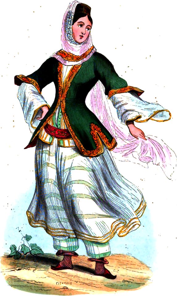 Clermnds. Jeune Fille Armenienne. Auguste Wahlen. Moeurs, usages et costumes de tous les peuples du monde. 1843
