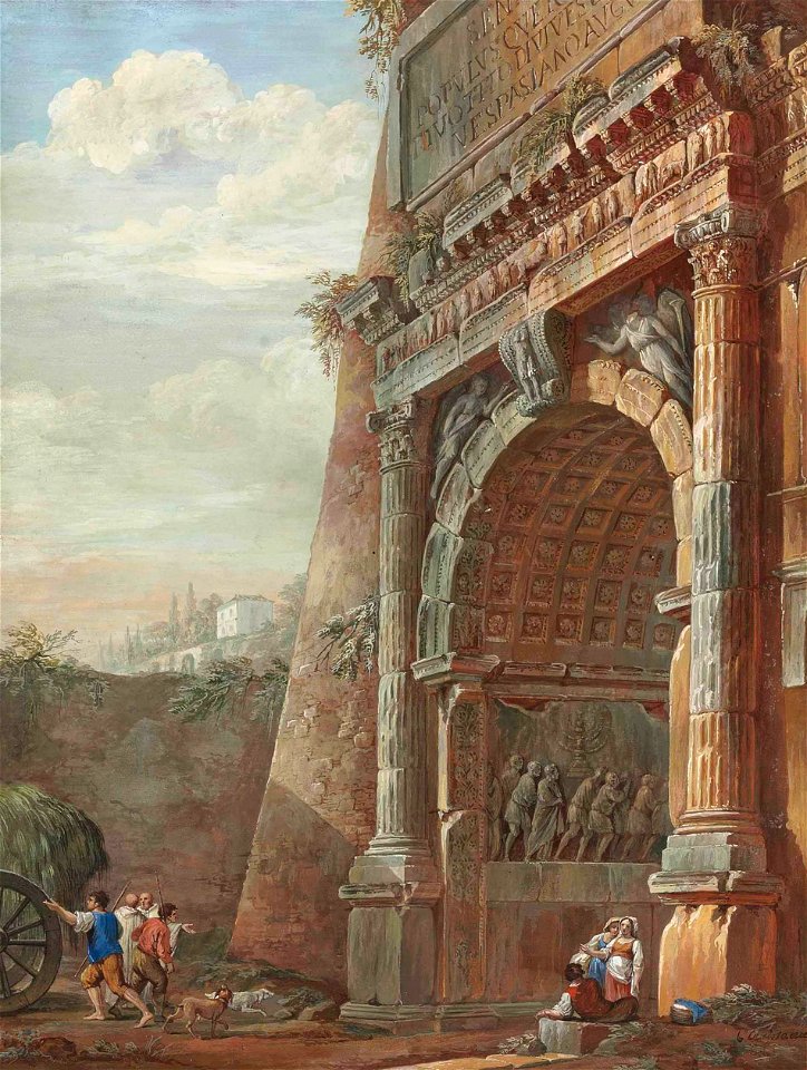 Clerisseau--arch of titus rome--nd--christies