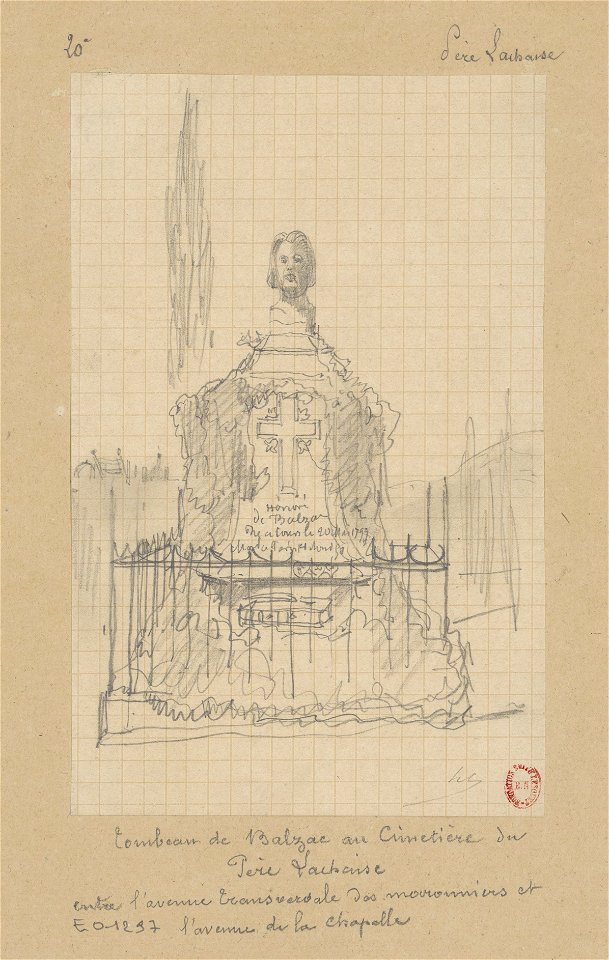 Clerget - Père-Lachaise - Grave of Balzac 01