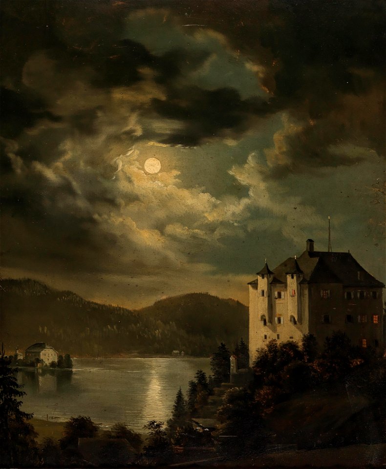 Clementine von Rainer Mondstimmung über Schloss Freyenthurn