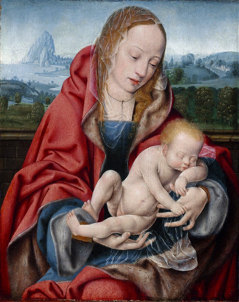 Joos van Cleve - Maria met slapend kind (Szépművészeti Múzeum)FXD