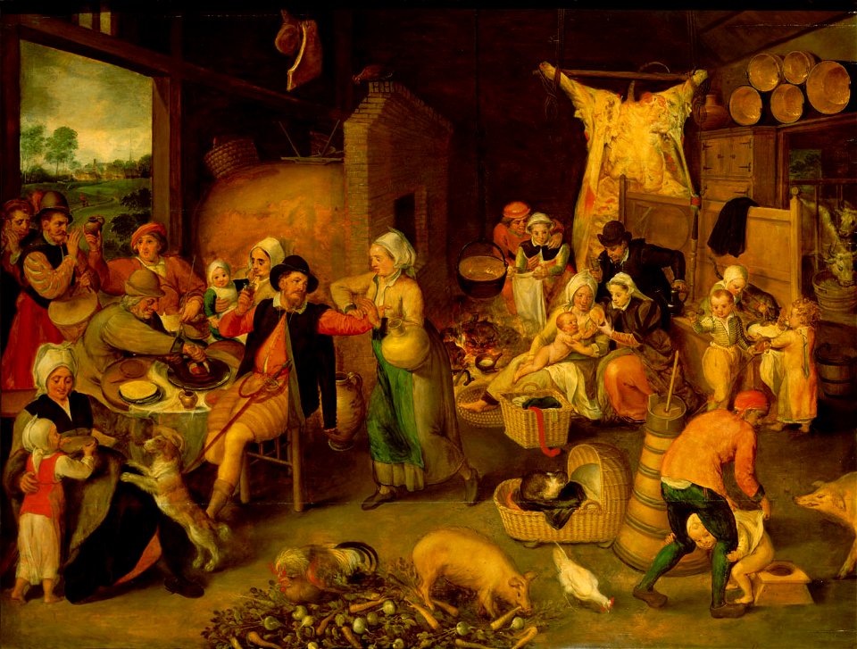 Cleve, Maerten van - Flemish household - c.1555-60