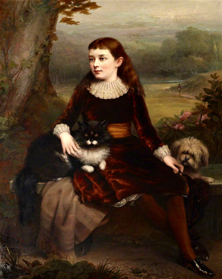 Clement Burlison (1815-1899) - Alice Frances Theodora Wythes (1875–1957), Marchioness of Bristol, as a Young Girl - 851701 - National Trust