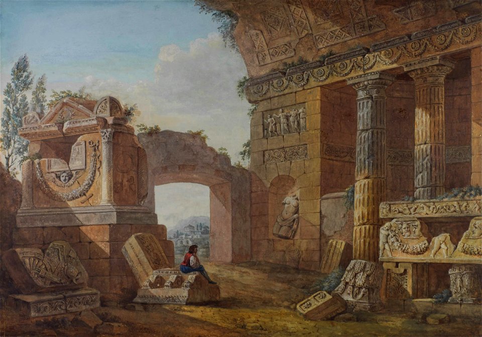 Clerisseau--Capriccio of a Temple--Piraneseum