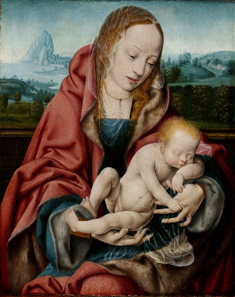 Joos van Cleve - Maria met slapend kind (Szépművészeti Múzeum)