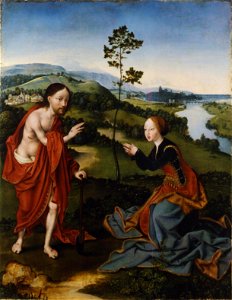 Joos van Cleve - Noli me tangere (Suermondt-Ludwig-Museum). Free illustration for personal and commercial use.