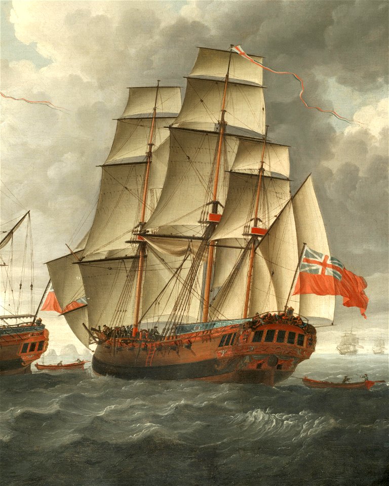 John Cleveley the Elder - H.M.S. Tryall (cropped)