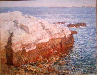 Cliff Rock--Appledore by Childe Hassam. Free illustration for personal and commercial use.