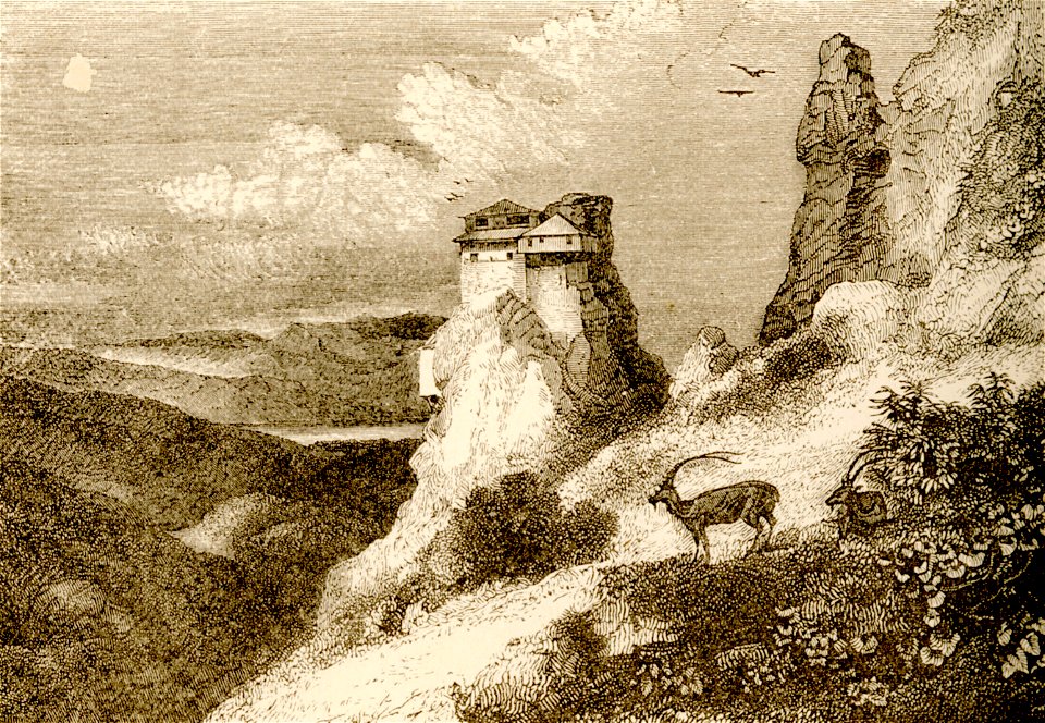 Cliffs at Meteora - Wordsworth Christopher - 1882