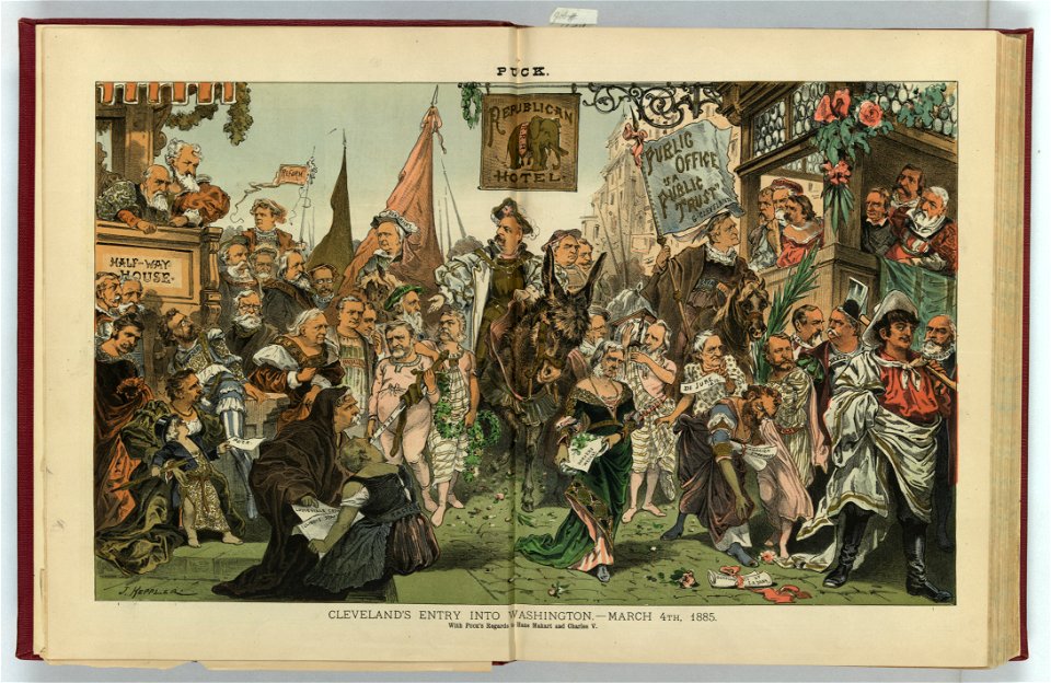 Cleveland's entry into Washington - March 4th. 1885 - J. Keppler. LCCN2011661387