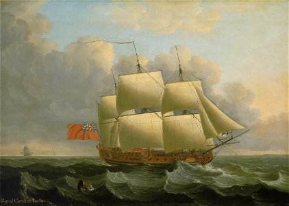 John Cleveley the Elder - The 'Royal Caroline'