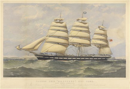 Clipper Ship Hesperus - Messrs Anderson Anderson and Co Owners - and Messrs Robert Steele and Co, Builders, Greenock RMG PY8588