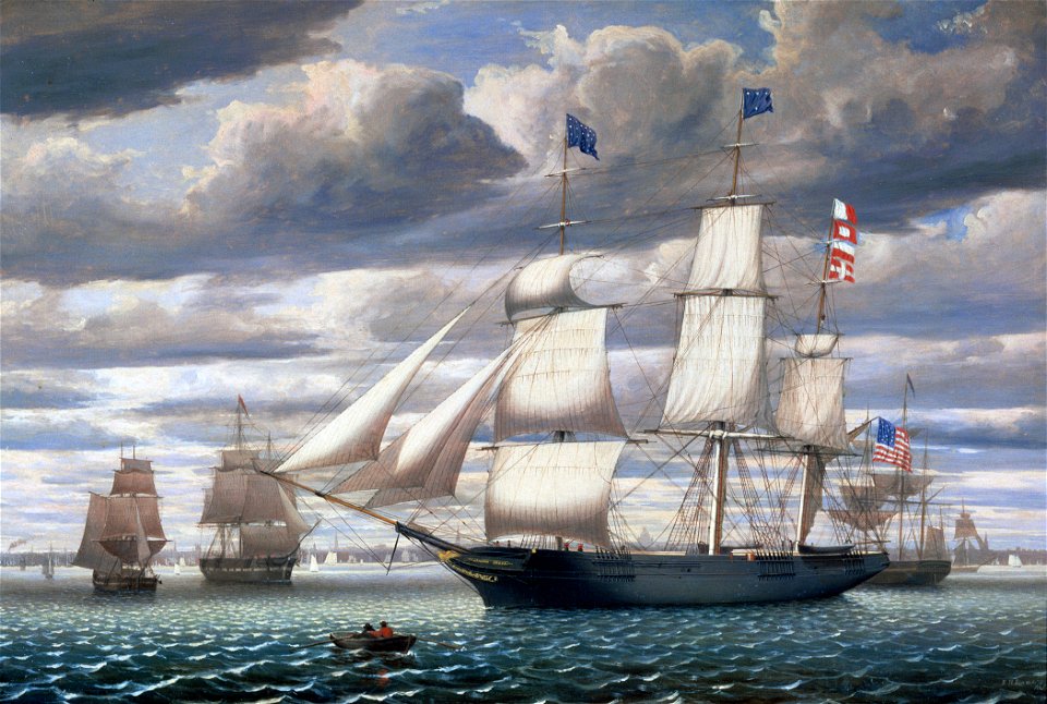 Clipper Ship Southern Cross Leaving Boston Harbor 1851FXD