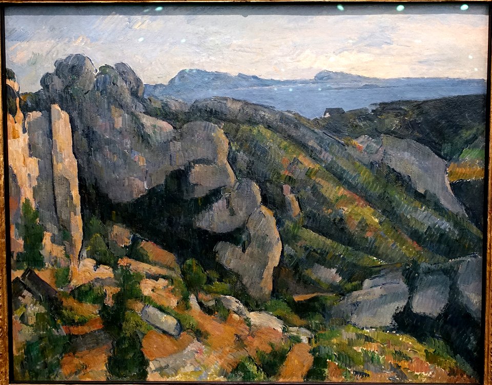 Cliffs in L'Estaque by Paul Cezanne, 1882-1885, oil on canvas - Museu de Arte de São Paulo - DSC07141