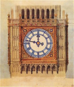 Clock Tower dial sketch. Free illustration for personal and commercial use.