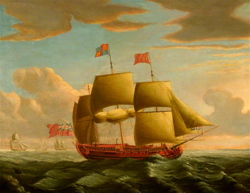 John Cleveley the elder (c.1712-1777) - HMY 'Royal Caroline' in a Stiff Breeze - 1411109 - National Trust