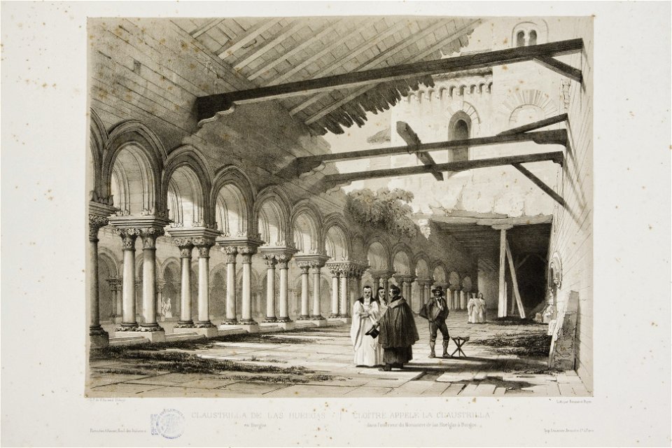 Cloister of Las Huelgas in Burgos 1850 Villaamil Benoist
