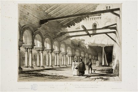 Cloister of Las Huelgas in Burgos 1850 Villaamil Benoist