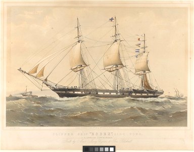 Clipper ship Essex 1100 Tons RMG py0678. Free illustration for personal and commercial use.
