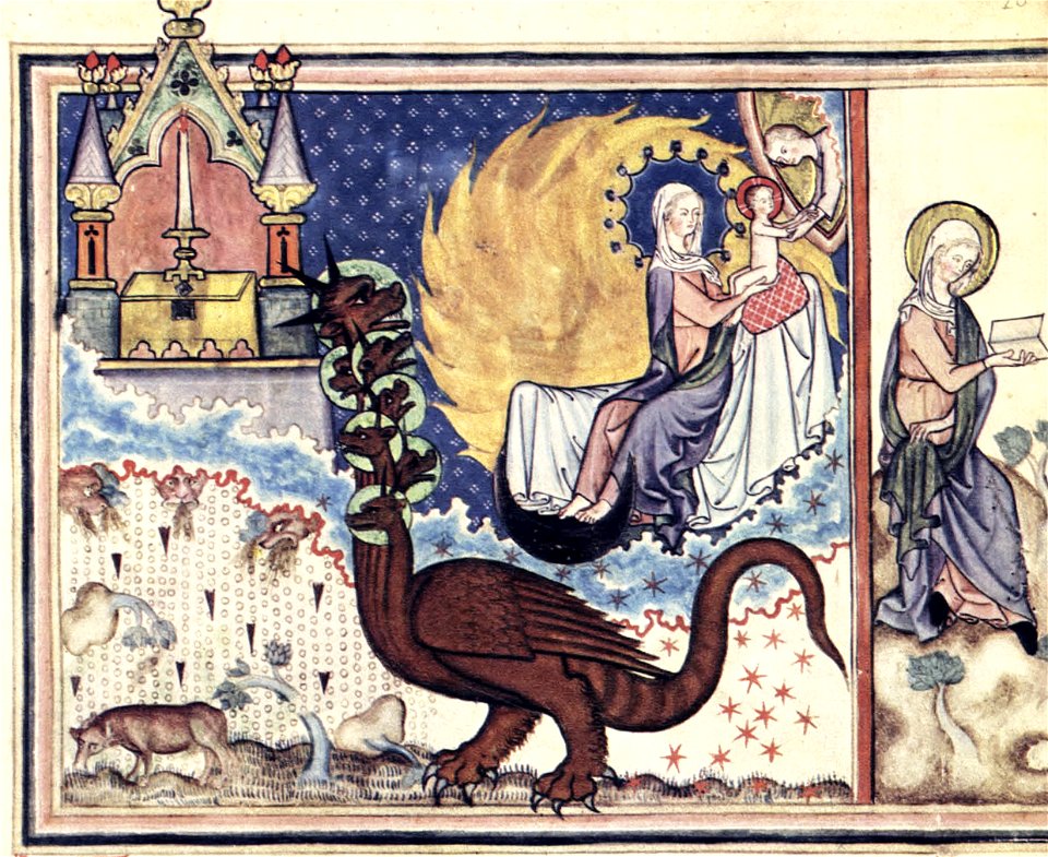 Cloisters Apocalypse - Woman's child is taken up to heaven
