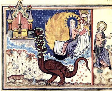 Cloisters Apocalypse - Woman's child is taken up to heaven