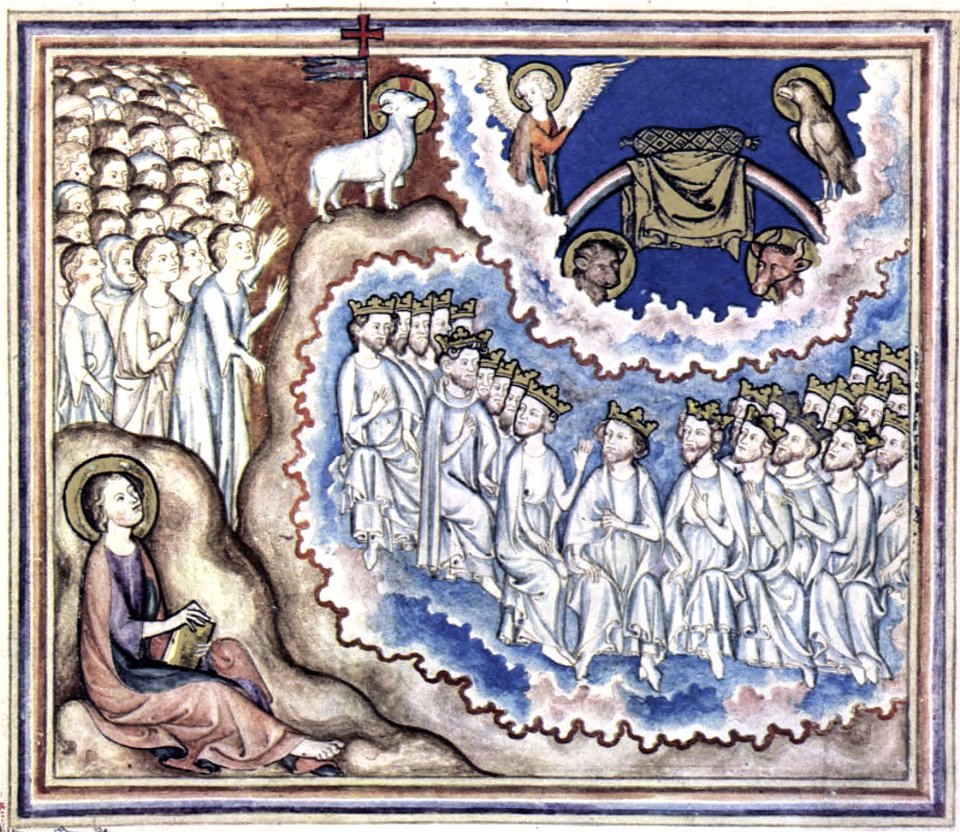 Cloisters Apocalypse - Adoration of the lamb by the 144-thousand