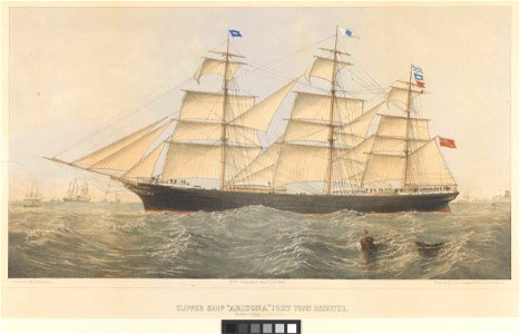 Clipper Ship Arizona 1227 Tons Register RMG py0696