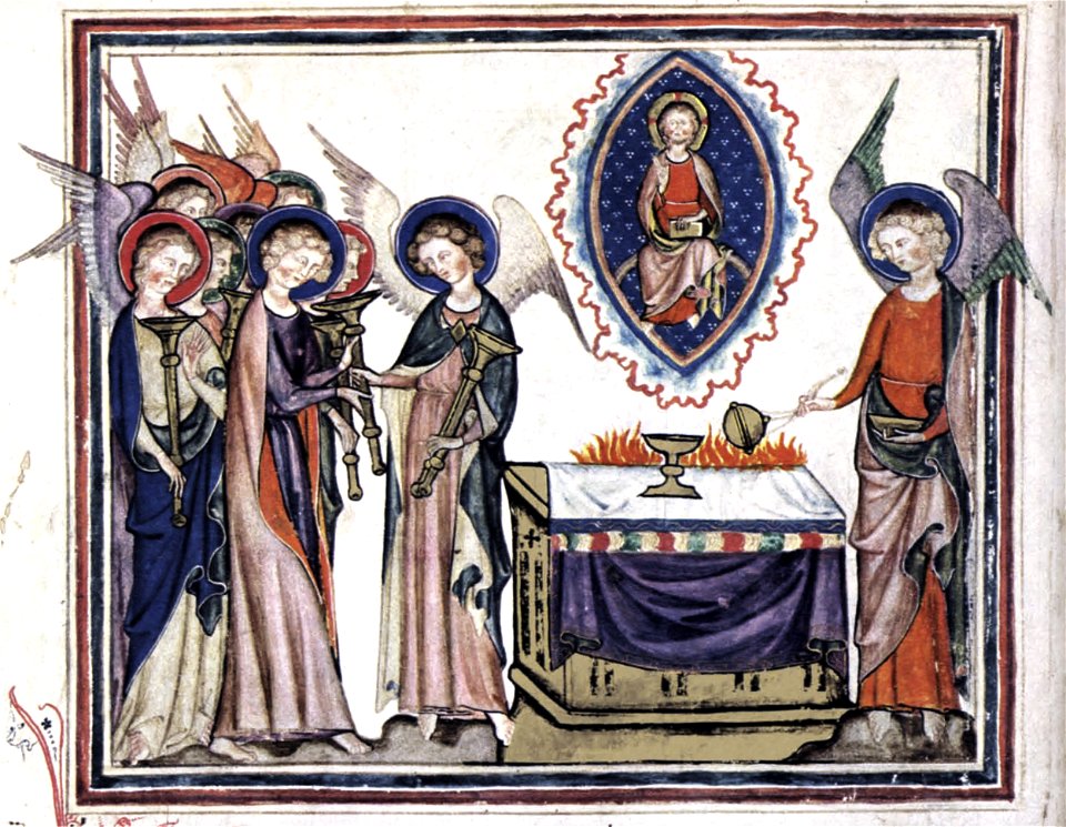Cloisters Apocalypse - Angels give tubes and incense