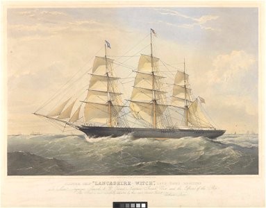 Clipper Ship Lancashire Witch 1575 Tons Register RMG PY8537