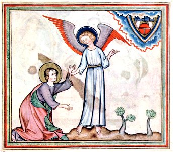 Cloisters Apocalypse - John worships the angel
