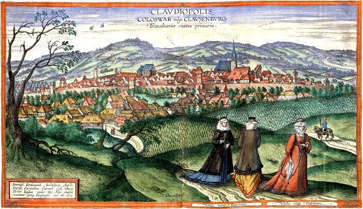 Cluj by Joris Hoefnagel, 1617
