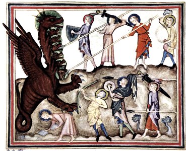 Cloisters Apocalypse - Dragon wages war