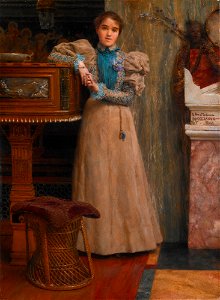 Clothilde Edith Ford, daughter of Edward Onslow Ford, by Lawrence Alma-Tadema