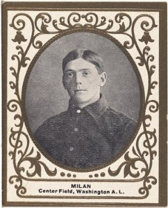 Clyde Milan, Washington Nationals, baseball card portrait LCCN2007683852