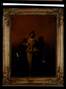 Clown et deux femmes travesties - anonyme - musée d'art et d'histoire de Saint-Brieuc, DOC 37