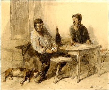 Clément-Auguste Andrieux - A Game of Cards - Google Art Project