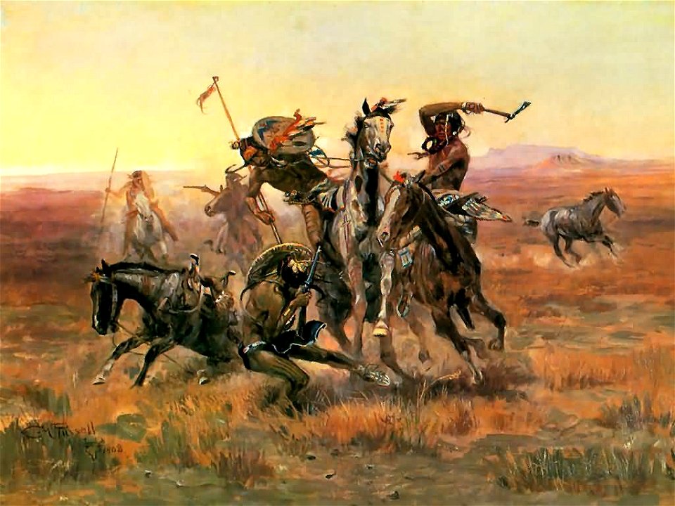 CM Russell When Blackfoot And Sioux Meet