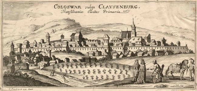 Cluj after Ian Peeters, 1685