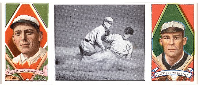 Clyde Milan-N. Elberfeld, Washington Nationals, baseball card portrait LCCN2008678509