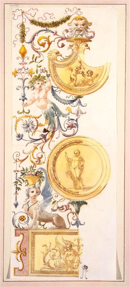 Clérisseau, Charles-Louis, Ornamentation in the Grotesque Style 2, between 1750 and 1755, Hermitage