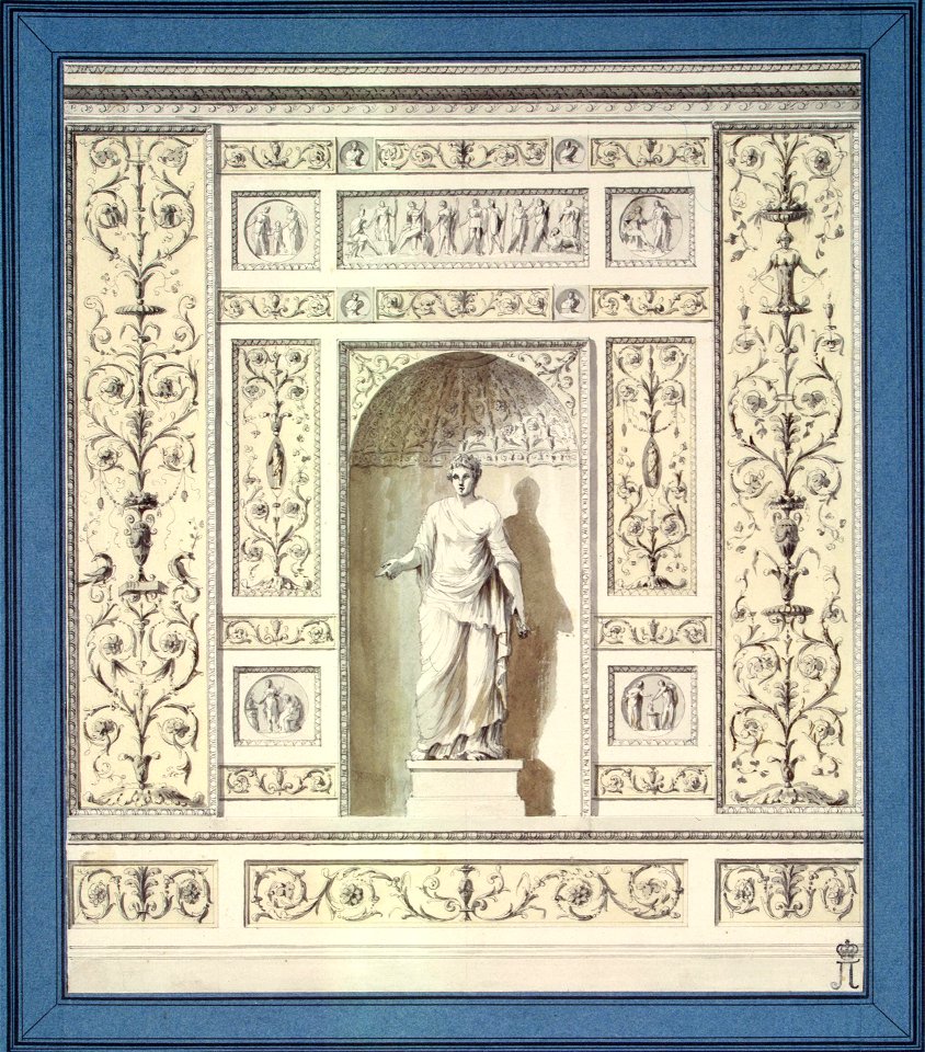 Clérisseau, Charles-Louis, Interior Decoration for useum of Catherine the Great, before 1773, Hermitage