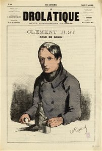 Clément Just en Rodin (Le Drolatique, 1867-08-17)