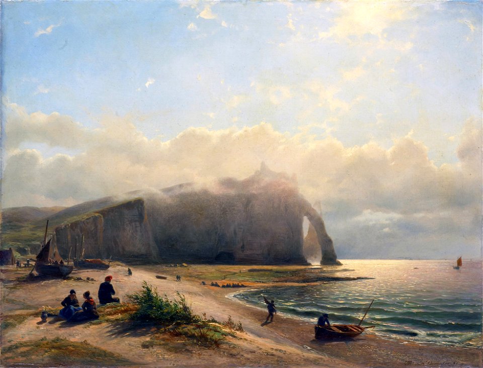 Coastal View - Zeegezicht aan de kust (Willem Anthonie van Deventer, 1880)