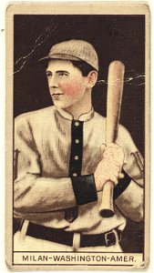 Clyde Milan, Washington Nationals, baseball card portrait LCCN2008678403
