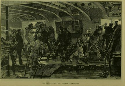 Coaling an ironclad - ILN 1889