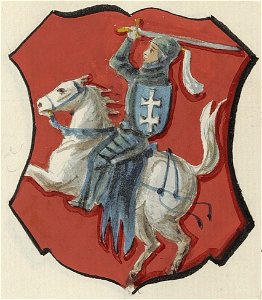 Coat of arms of the Brest Litovsk Voivodeship with Vytis (Waikymas), painted in 1875