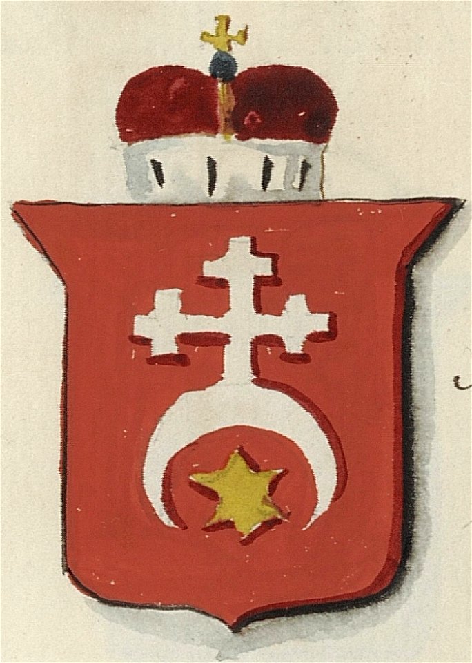 Coat of arms of Mykolas Kaributas Višnioveckis, painted in 1875
