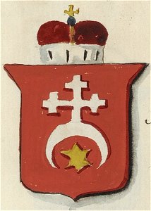 Coat of arms of Mykolas Kaributas Višnioveckis, painted in 1875